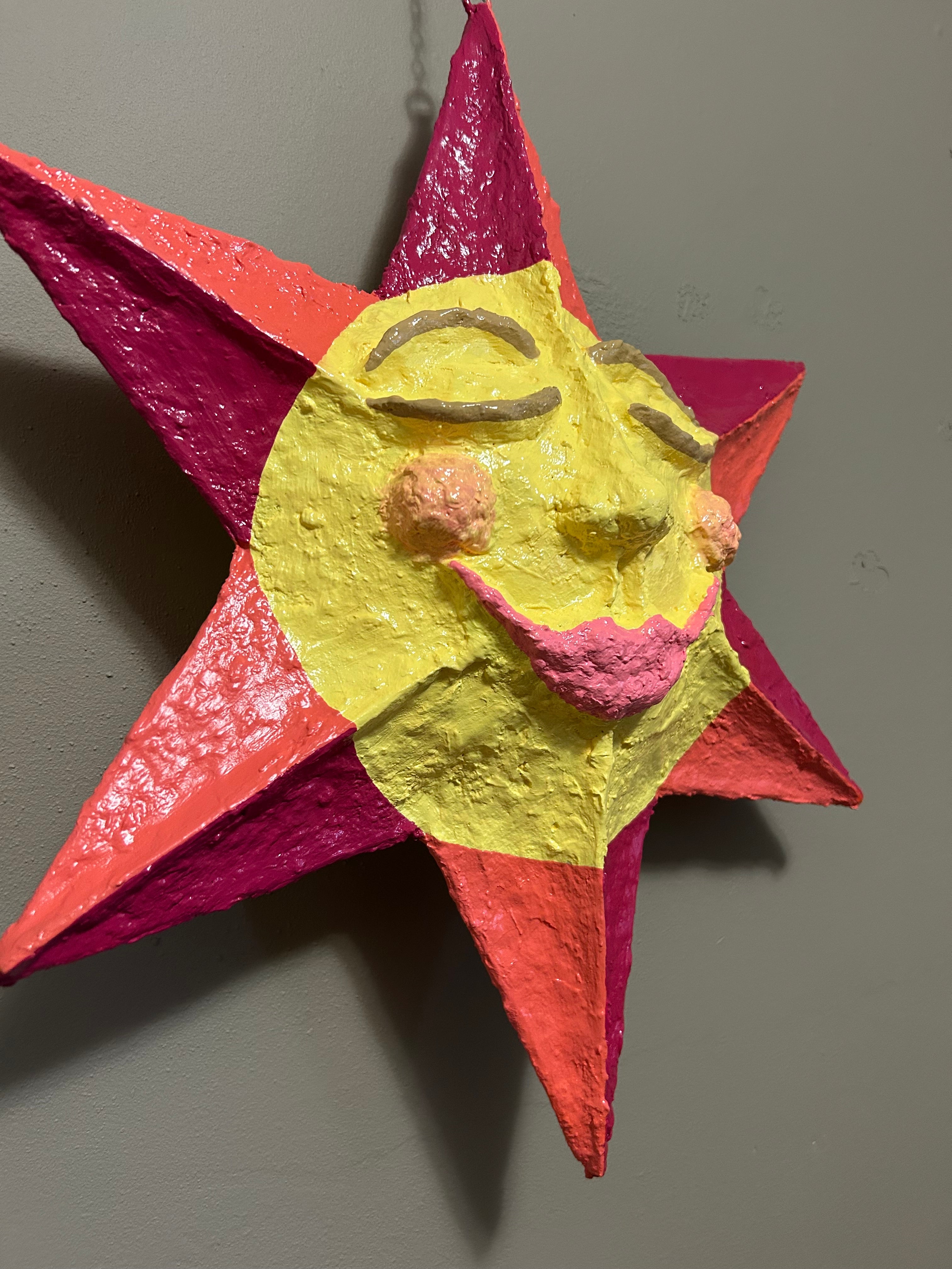 light yellow hanging sun