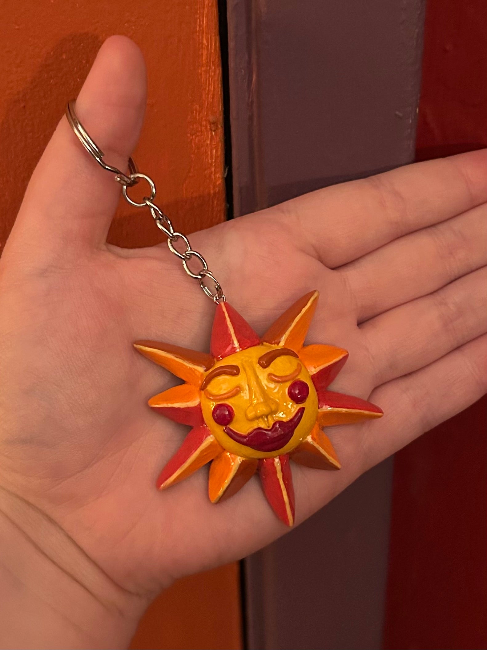 Multi-Color Sun Keychain