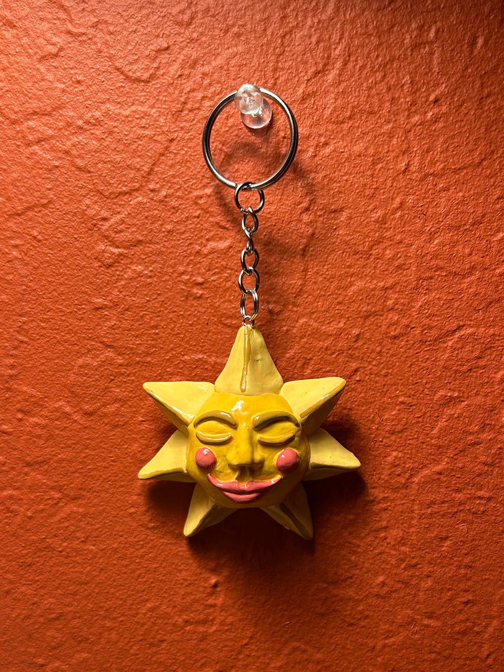 Light Yellow Sun Keychain