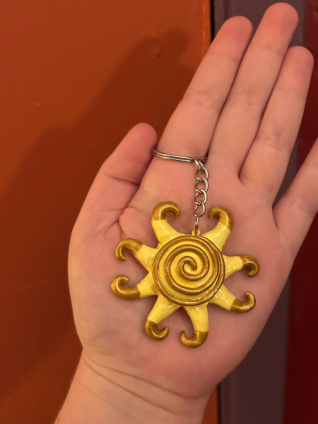 Spiral Sun Keychain
