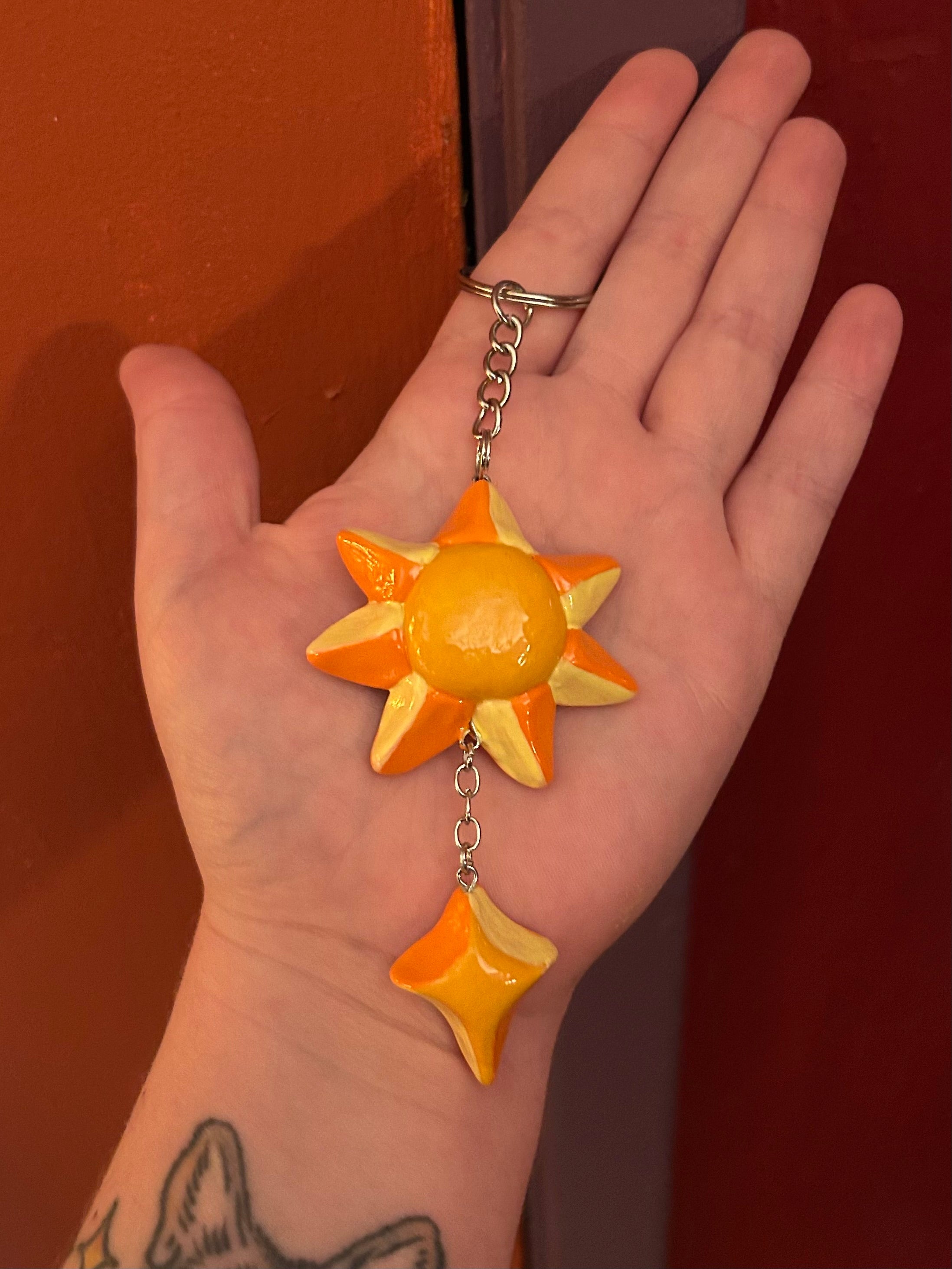 2-Piece Sun & Star Keychain