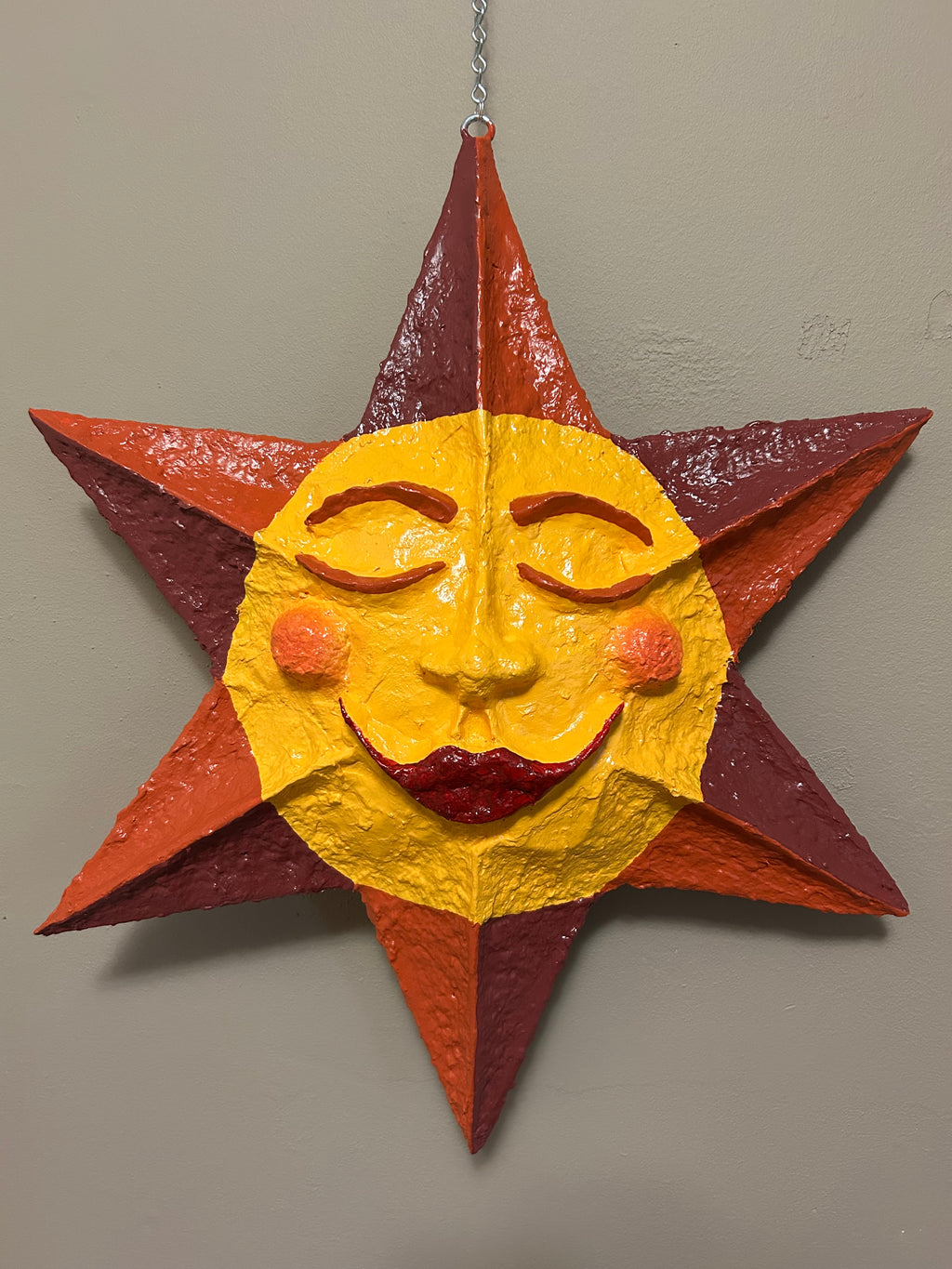 warm yellow hanging sun